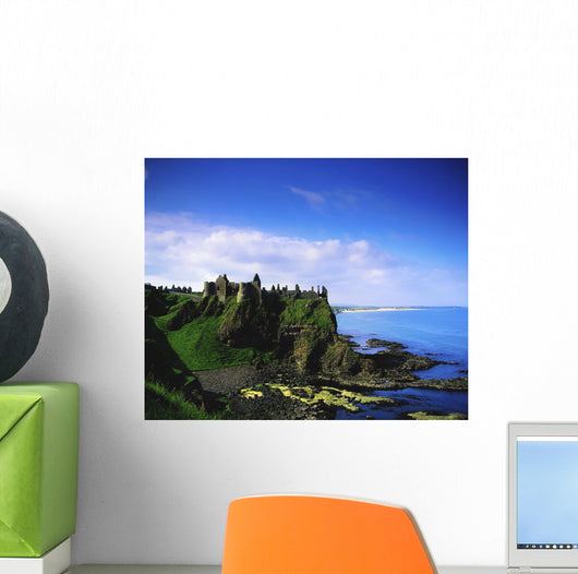 13Th Century Castle On A Basalt Outcropping By The Atlantic Wall Mural