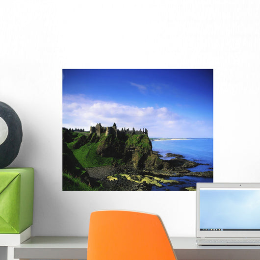 13Th Century Castle On A Basalt Outcropping By The Atlantic Wall Mural