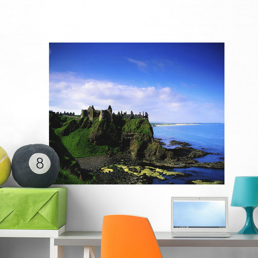 13Th Century Castle On A Basalt Outcropping By The Atlantic Wall Mural