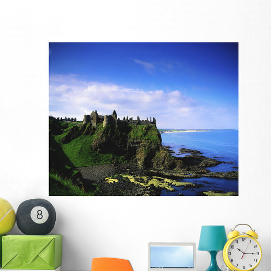 13Th Century Castle On A Basalt Outcropping By The Atlantic Wall Mural