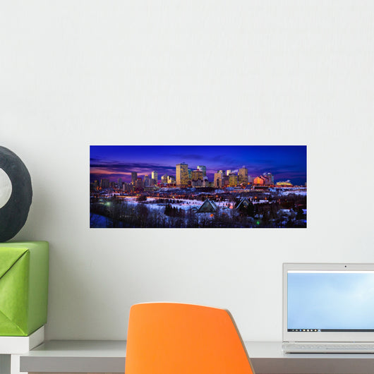 Edmonton Winter Skyline Wall Mural