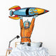 Astronaut and Vintage Rocket Wall Decal