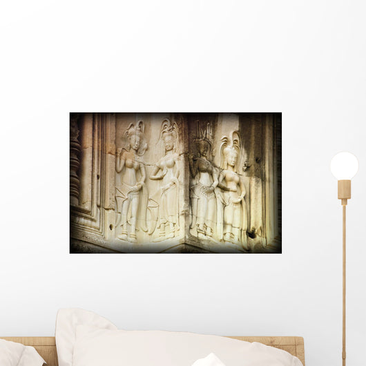 Bas-Reliefs Of Hindu Myths At Angkor Wat, Angkor, Cambodia Wall Mural