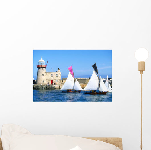 Howth 17 Yachts, Howth Harbour, Co Dublin, Ireland Wall Mural