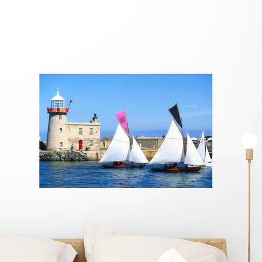 Howth 17 Yachts, Howth Harbour, Co Dublin, Ireland Wall Mural