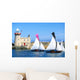 Howth 17 Yachts, Howth Harbour, Co Dublin, Ireland Wall Mural