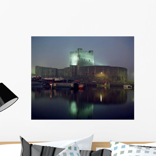 Carrickfergus Castle & Harbour, Co Antrim, Ireland Wall Mural