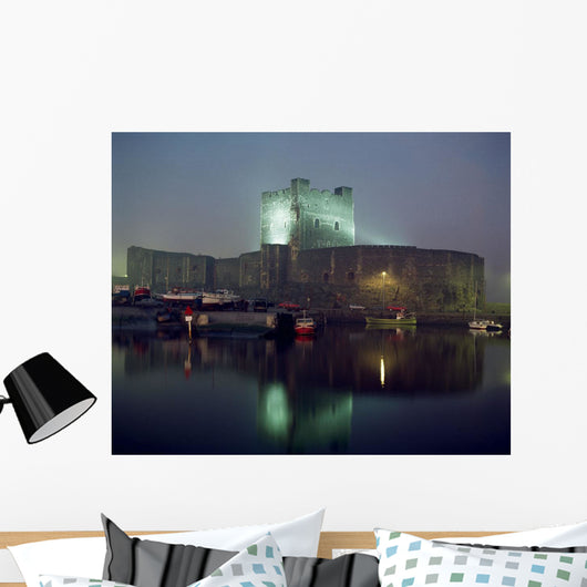 Carrickfergus Castle & Harbour, Co Antrim, Ireland Wall Mural