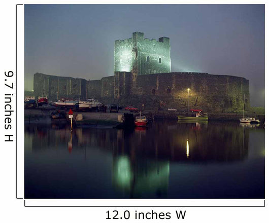 Carrickfergus Castle & Harbour, Co Antrim, Ireland Wall Mural