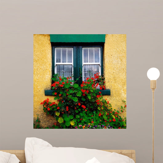 Cottage Window, Co Antrim, Ireland Wall Mural