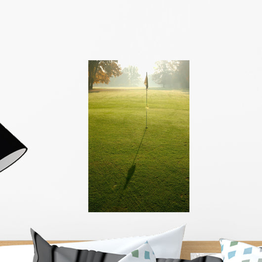 Morning on a golf course Wall Mural