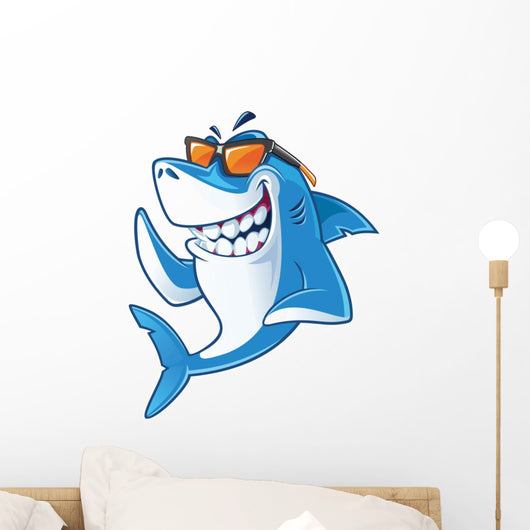 Cool Smiling Beach Shark Wall Decal