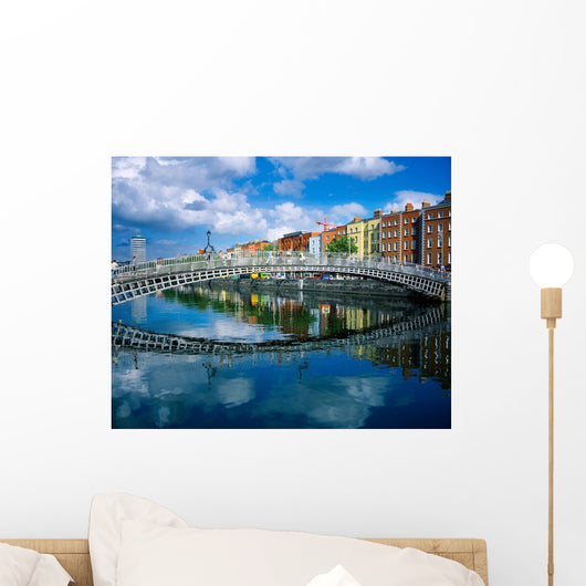 Ha'penny Bridge, River Liffey, Dublin, Ireland Wall Mural