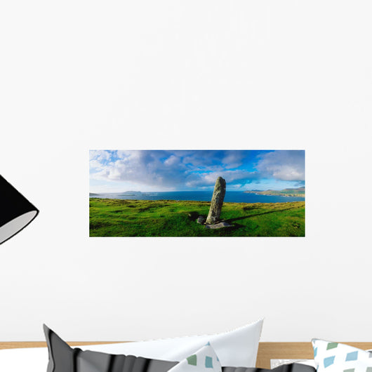 Ogham Stone, Dunmore Head, Dingle Peninsula, Co Kerry, Ireland Wall Mural