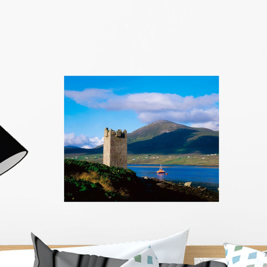 Carrickkildavnet Castle, Achill Island Co Mayo, Ireland Wall Mural