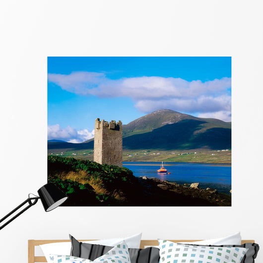 Carrickkildavnet Castle, Achill Island Co Mayo, Ireland Wall Mural