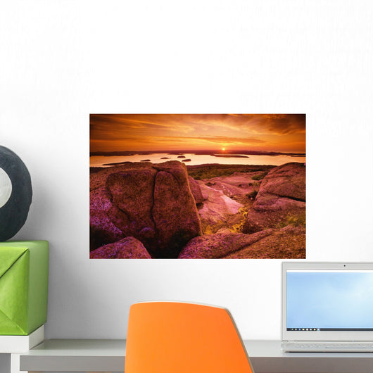 View From Cadillac Mountain At Sunrise Wall Mural