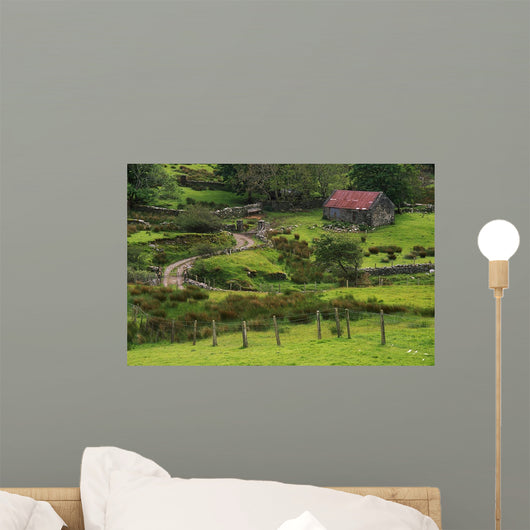 Traditional Cottages, Dan Oharas Cottage, Connemara Heritage Centre Wall Mural