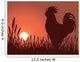 rooster greeting sunrise Wall Mural