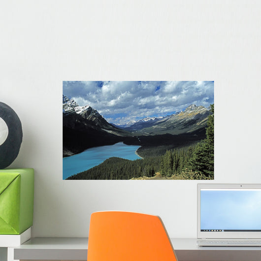 Lake And Mountains In The Canadian Rockies Wall Mural