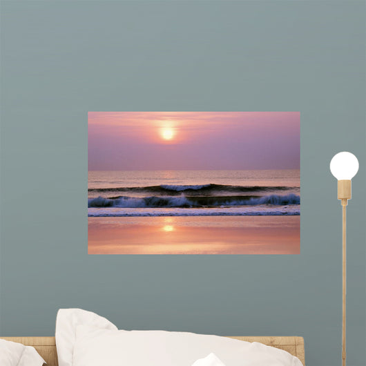 Sunrise Over The Atlantic Ocean, Florida, Usa Wall Mural