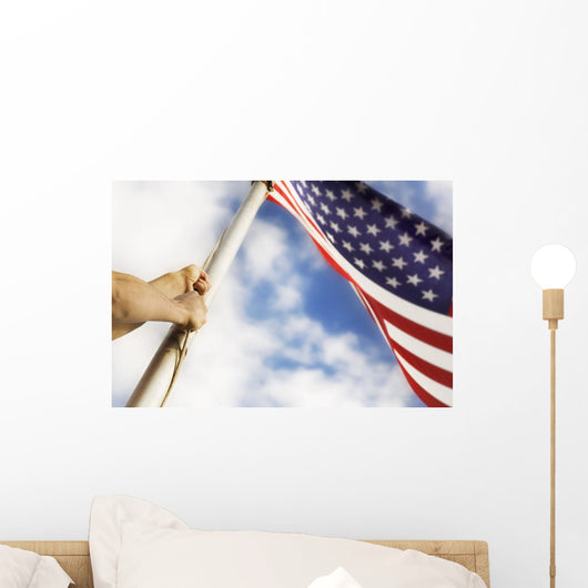 Raising An American Flag Wall Mural