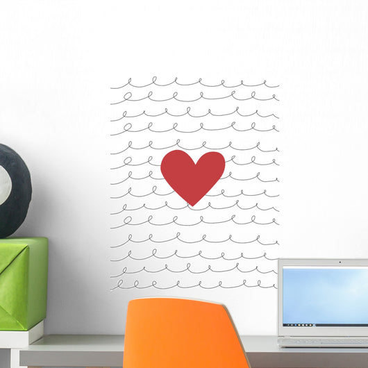 Illustration Of A Heart Wall Decal