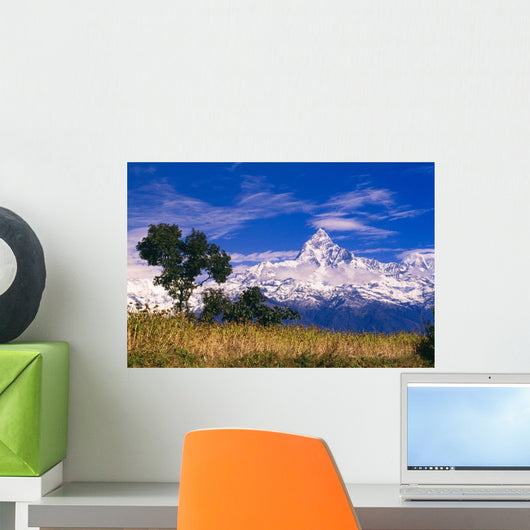 View Of Machhapuchhare From Sarangkot, Annapurna Region, Nepal Wall Mural