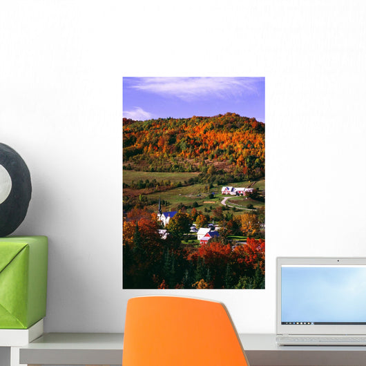 East Orange Village In Fall, Vermont, New England, USA Wall Mural