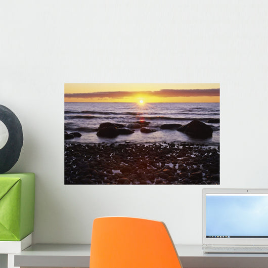 Sunset Over Water, Newfoundland, Canada Wall Mural