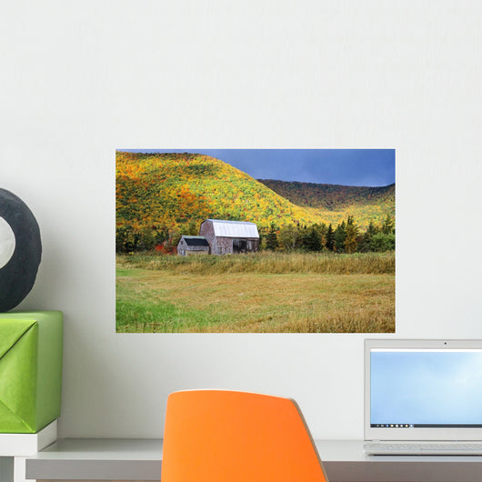 Old Barn In The Fall, Nova Scotia, Canada Wall Mural