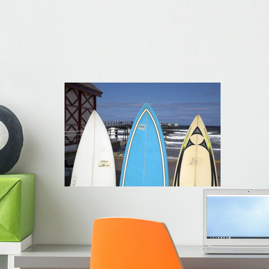 Surfboards For Sale, Saltburn, England Wall Mural