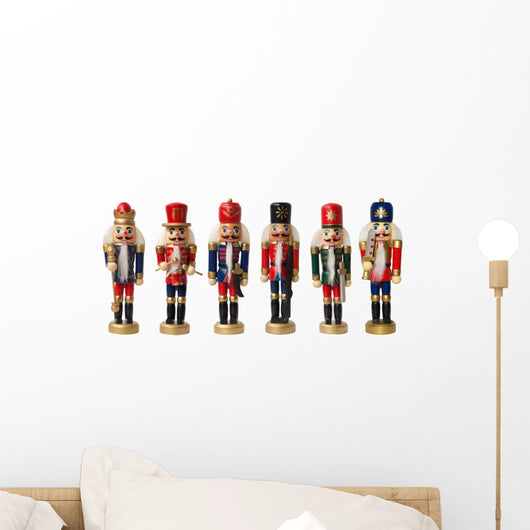 Christmas Nutcracker Toy Soldier Wall Decal Sticker Set