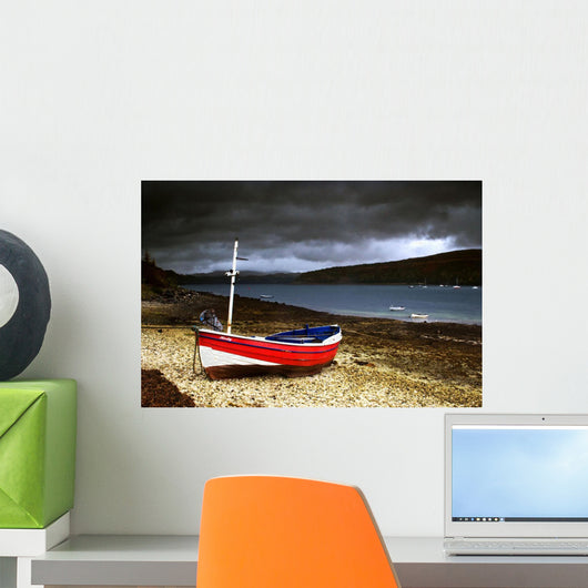 Boat In Lochaline, Scotland Wall Mural