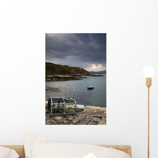 Boat In The Water, Loch Sunart, Scotland Wall Mural