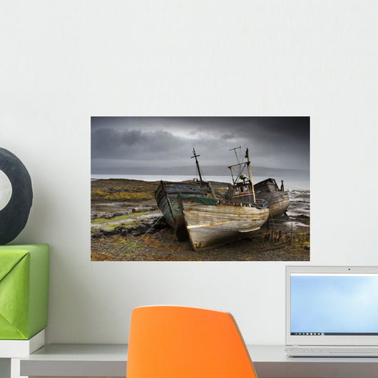 Shipwreck, Isle Of Mull, Scotland Wall Mural