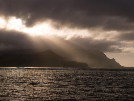 Storm Clouds, Hanalei Bay, Kauai, Hawaii Wall Mural