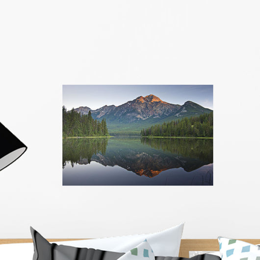 Mountain Reflection, Pyramid Mountain, Jasper, Alberta, Canada Wall Mural