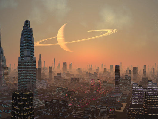 Hot Summer Night in Alien City Wall Mural