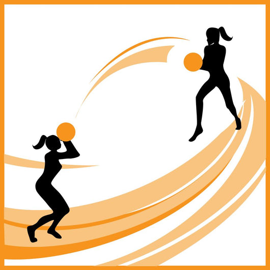 Woman basketball vector Wall Decal