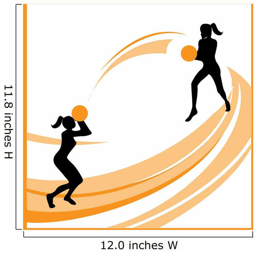 Woman basketball vector Wall Decal