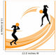 Woman basketball vector Wall Decal
