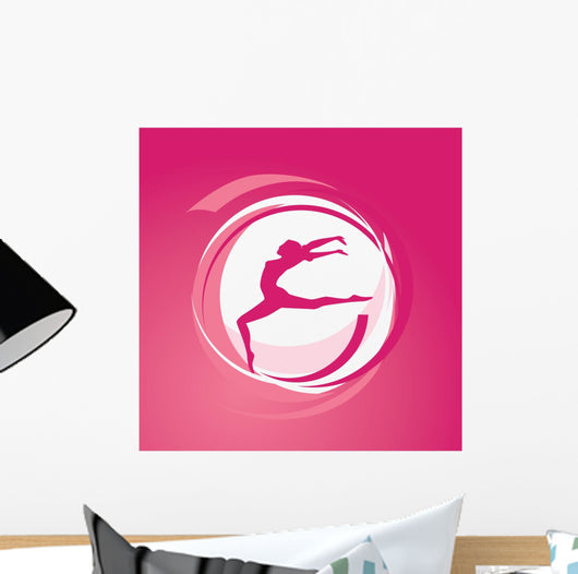 Girl gymnastics vector Wall Mural