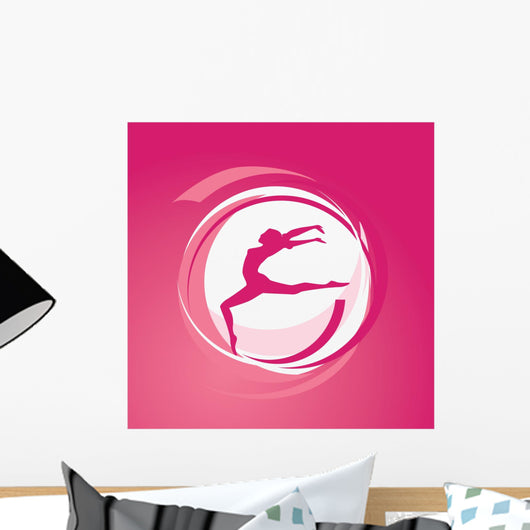 Girl gymnastics vector Wall Mural