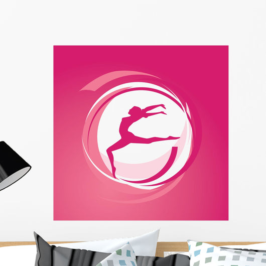 Girl gymnastics vector Wall Mural