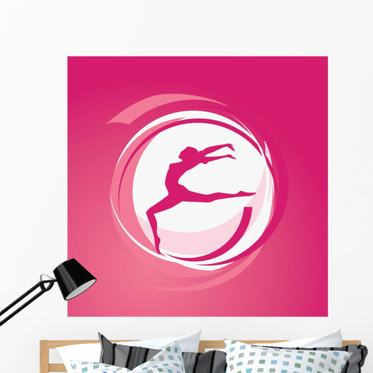Girl gymnastics vector Wall Mural
