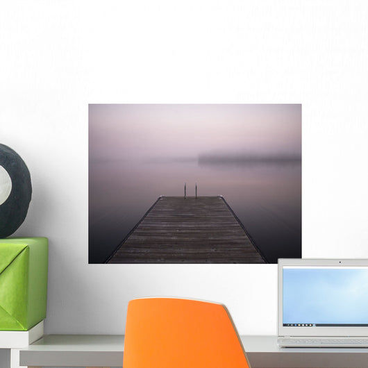 Lake Of The Woods, Ontario, Canada, A Dock On The Water Wall Mural