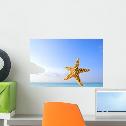 Starfish In Front Of The Ocean Wall Mural
