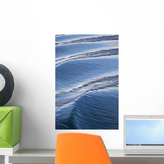 Water Patterns Of Boat Wake Wall Mural