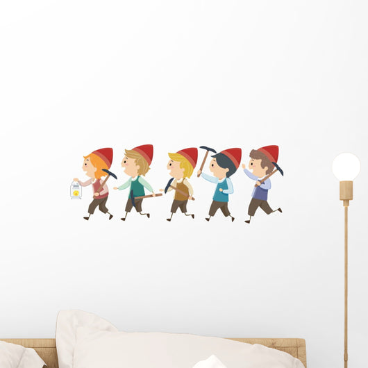 Stickman Kids Dwarves Wall Decal Sticker Set